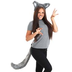 This is a Adult Wolf Costume Kit.Wolves are usually scary. With our Wolf Costume Kit for Adults, you might get pet before getting any screams. This wolf costume is made from high pile plush realistic wolf fur, so you'll feel as wolf-like as possible. The costume has a headband with attached ears and a long tail with a metal clip attached to your waist. Feel free to howl at the moon or just sit in the pet store. Easy Wolf Costume, Wolf Costume Women, Wolf Halloween Costume, Forrest Gump Costume, Realistic Wolf, Ace Ventura Costume, Clueless Costume, Chucky Costume, Kiss Costume