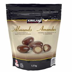 kirkland almonds with dark chocolate, 1 5 pound bag - case of 12