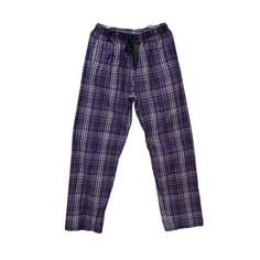 Boxercraft Classic Flannel Pajama Sleep Pants With Side Pockets And Draw String Waist. Woman's Large Purple Plaid. Longer Length. 30"X32". Lightweight Soft Fabric. Can Be Worn Year Round. New Unworn Item Missing Retail Tags. Dr-411 Cotton Plaid Sleepwear For Lounging, Plaid Cotton Sleepwear For Lounging, Plaid Sleepwear With Pockets For Loungewear, Plaid Sleepwear With Relaxed Fit Long Pants, Plaid Sleepwear Pants For Pajama Party, Plaid Long Pants Sleepwear For Sleepover, Purple Cotton Sleepwear For Pajama Party, Cotton Pants With Elastic Waistband For Sleepovers, Cotton Full-length Relaxed Fit Sleepwear