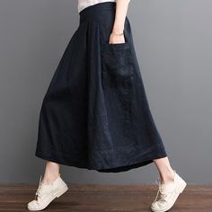 Navy linen pants summer crop wide leg pantsThis dress is made of cotton linen fabric, soft and breathy, suitable for summer, so loose dresses to make you comfortable all the time.Measurement: One Size: length 71cm / 27.69" Waist 92cm / 35.88" Leg Cir 92cm / 35.88"Materials used: Cotton, linenPayment: We accept payment by paypal and credit card. if you would like to pay by credit card, please choose payment by paypal, and follow the guide. Paypal allows payment by credit card. Shipping CostUsuall Crop Wide Leg Pants, Navy Linen Pants, Dresses To Make, Loose Dresses, Cropped Wide Leg Pants, Pants Summer, Navy Linen, Cotton Linen Fabric, Loose Dress