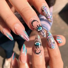 Mystic Nails, Witch Nails, Unghie Nail Art, Witchy Nails, Nagellack Trends, Nails And Makeup, Fire Nails, Pretty Acrylic Nails, Dope Nails