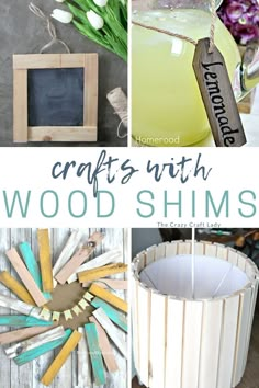 crafts with wood shims are great for decorating projects or as an art project