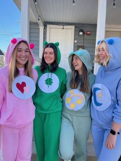 30+ Cute & Memorable Girls Group Halloween Costume Ideas - Life with Mar Carebear Group Halloween Costumes, Care Bares Halloween Costume, Halloween Care Bear Costume, Care Bare Halloween Costume, Preppy Care Bear Halloween Costume, Carebear Costume Group, Halloween Costumes Quadruplets, Halloween Ideas For Four People, 4 Halloween Costumes Friends