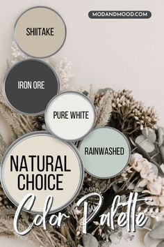 the color palette is neutral, white, and gray with text that says natural choice