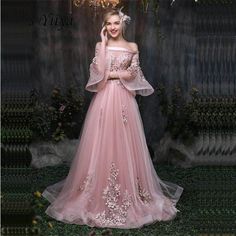 Party Gowns Evening, Robes Quinceanera, Off Shoulder Long Dress, Dresses Floor Length, Wedding Dress Photos, Elegant Evening Dresses, Shrug For Dresses, Evening Dress Floor Length