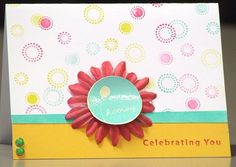 a close up of a card with a flower on it