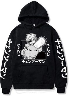 Chainsaw Man Hoodies Men Women Casual Autumn Hooded Collar Sweatshirt Oversized Pullover Coat For Anime Fans Chainsaw Man Denji, Sick Clothes, Iconic Anime, Oversized Clothes, Outfits Unique, Streetwear Sweatshirt, Anime Clothing, Trendy Jackets, Tactical Clothing