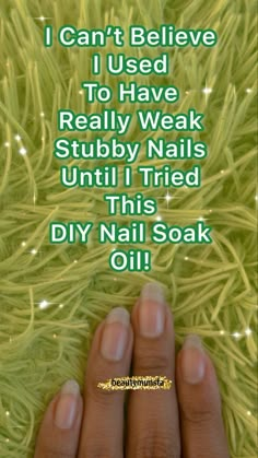 Strong Nails Diy, Long Strong Nails, Fingernail Health, Grow Long Nails, Nail Remedies, Nail Growth Tips, Natural Beauty Hacks, Natural Nail Care, Nail Soak