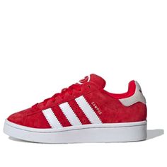 (GS) adidas Campus 00s J 'Scarlet - White Heel Tab' IG1230 Red Adidas Sneakers With Round Toe, Red Sporty Sneakers With Brand Logo, Adidas University Red Sneakers For Sports, University Red Adidas Sneakers For Sports, Red Adidas Sneakers For Streetwear, Adidas Red Sneakers With Three Stripes, Red Adidas Sneakers With Three Stripes, Red Adidas Sneakers For Sports, Red Adidas High-top Skate Shoes