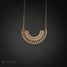 Geometric necklace – half circle necklace featuring symmetrical and minimalist design.The ultimate everyday jewelry piece. ★ Comes in our signature gift box, ready for gift giving. ★ Available in Gold [gold-filled chain & gold plated brass pendant] ★ Pendant size: 1.50"x0.90" . Thanks for shopping at ByYaeli♥ All images, texts & products are property of ... Geometric Jewelry Minimalist, Jewelry Design Studio, Circle Jewelry, Chevron Necklace, Triangle Necklace, Necklace Minimalist, Geometric Necklace, Unique Jewelry Designs, Half Circle