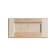 an unfinished wooden cabinet door on a white background