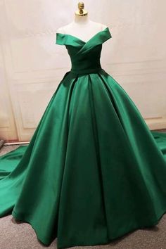 Contact+us:+lisamony@outlook.com Please+left+message+what+color+you+need+when+you+order+it.Besides+the+picture+color,+you+can+also+choose+any+color+you+want. Off+The+Shoulde+Green+Satin+V-neck+Ball+Gown+Prom+Dresses+ Processing+time:+12-21+business+days Shipping+Time:+3-5+business+days ... Green Satin Prom Dress, Burgundy Wedding Dress, Satin Prom Dress Long, Green Ball Gown, Prom Dresses Off The Shoulder, Beautiful Party Dresses, Long Sleeve Ball Gowns, Satin Ball Gown, Long Formal Gowns