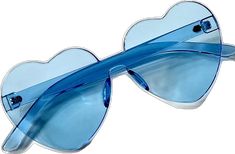 Fun Blue Sunglasses For Party, Fun Blue Sunglasses For Parties, Trendy Blue Sunglasses As Gift, Trendy Blue Sunglasses For Gift, Adjustable Clear Sunglasses For Parties, Playful Blue Sunglasses For Party, Blue Tinted Sunglasses As Gift, Playful Blue Party Sunglasses, Playful Gradient Lens Sunglasses For Party