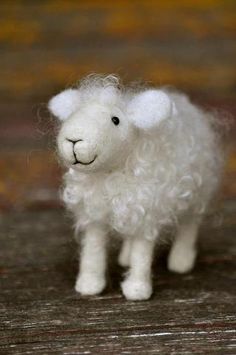 a sheep made out of yarn with the words, diy felted sheep online classes