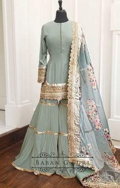 Sharara Designs, Bridal Dresses Pakistan, Desi Outfits, Salwar Kamiz, Mode Abaya