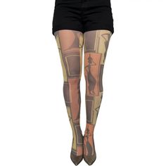 Design and colours inspired by African Art. Wear them under neutral-colored dresses for a pop of color. You will turn heads in these multicolored patterned tights pantyhose for women. Tights for all ladies, from small size to curvy women. Pantyhose and Tights available in plus size tights. If you are between two sizes, choose the bigger one (size up). Check the size chart! Composition: Made in Italy Fabric: 95% Nylon, 5% Elastane Care Instructions: Hand wash Weight: 4 oz (113.4 g) Fishnet Style, Funky Tights, Plus Size Tights, Tights For Women, On Knees, Printed Tights, Patterned Tights, Fishnet Tights, Womens Tights