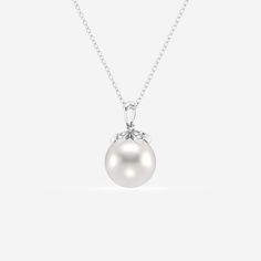 Lustrous and elegant, this classic pearl pendant is a must-have for any gem lover's jewelry collection. Style it alone to create a beautifully minimal look, or use it to add texture and luster to a dainty layered look. The gentle gleam will add instant sophistication to your outfit! Refined White Gold Pearl Necklace For Wedding, Classic White Gold Necklace With Bail, Formal Pearl White Necklace With Pearl Pendant, Refined Pearl Pendant Necklace For Formal Occasions, Elegant Yellow Gold Pearl Necklace For Formal Occasions, Elegant Pearl White Necklace With High Luster, Elegant Pearl White High Luster Necklaces, Elegant Pearl White High Luster Necklace, Classic Formal Pearl Pendant Necklace