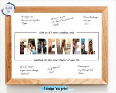 a wooden frame with the word love written in different languages on it and pictures of people