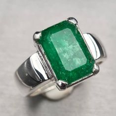 *I ship From Pakistan as my workshop is there. This is the reason we offer as much low prices compared to our regional jewellers* Natural Unheated Untreated beautiful Swat Rich green dark Emerald Rich Green Beautiful Color Highest Quality Emerald Premium 925 Sterling Silver Ring size 8 US Resize able as per buyer choice Stone weight 4.90 ct Premium Quality Engagement Ring Anniversary Ring Shipping option is FedEx Three working days Handling Time Contact me in case of any question about the item Emerald Eternity Ring, Emerald Wedding Band, Emerald Band, Natural Emerald Rings, Green Emerald Ring, Rings Fashion, Ring Emerald, Rich Green, Mens Silver Rings