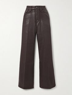 PAIGE's 'Sasha' pants are one of the brand's most beloved styles – the high-rise, wide-leg shape is versatile and suits every body type. Updated for Fall '24, this pair is made from waxed-twill that has a leather-like shine and deep 'Chicory Coffee' shade. Style yours with sneakers or elevate them with heels. Chicory Coffee, Flat Dress Shoes, Fall Pants, Dress Flats, Fall 24, Twill Pants, Womens Fall, Jeans Dress, Net A Porter