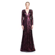 Radiate Like No Other In Our Brilliant Evening Gown. Paillette Embroidery Shimmers With A Deep V-Neckline That Frames The Dcolletage And A Floor Gazing Skirt. Color: Raisin / Black Approx. Length From Natural Waist To Hem Is 45" Dry Clean Tadashi Shoji Dresses, Tadashi Shoji, Vintage Gowns, Raisin, Evening Gown, Evening Gowns, Prom, Dry Clean, Maxi Dress