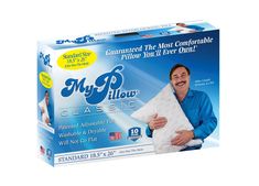 an image of a man holding a pillow