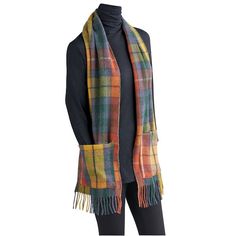 Tartan Wool Skirt, Fleece Pocket Scarf, How To Make A Scarf, Fleece Accessories, Scarf Pocket, Mantel Scarf, Scarf With Pockets, Pocket Scarf, Tartan Plaid Scarf