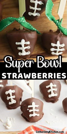 Make game day special with these homemade Football Strawberries! Chocolate-dipped and decorated with white chocolate laces, they’re the best dessert for Super Bowl parties. Pin this recipe for a sweet, festive treat!