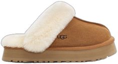 UGG Women's Disquette Chestnut - 9001773 - Tip Top Shoes of New York Casual Platform Slip-on Slippers With Textured Sole, Casual Platform Slippers With Leather Footbed, Casual Brown Platform Slippers, Casual Brown Platform Slippers With Cushioned Footbed, Brown Rubber Sole Platform Slip-on Slippers, Brown Platform Slip-on Slippers With Rubber Sole, Brown Slip-on Platform Slippers With Rubber Sole, Casual Brown Platform Slippers With Textured Footbed, Comfortable Brown Slip-on Platform Slippers