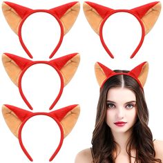 PRICES MAY VARY. Simulative fox ear, it is creative and cute. Made of plush, it is comfortable and has a good touch feel. Fox ear headband. A nice decor to make girls more lovely and attractive. Lightweight and comfortable to wear. Creative for your friends and family to bring them more fun and surprise. Description

Are you looking for something new and beautiful ornament for you? Then, this cute hair hoop will be a great choice. This attractive fox ear design headdress for personalized decorat Halloween Cat Ears Headband For Costume Party, Halloween Cat Ears Hair Accessories For Costume Party, Halloween Costume Party Cat Ears Hair Accessories, Themed Costume Accessories: Ears Headband, Themed Costume Headband With Ears, Themed Costume Accessories Headband With Ears, Themed Costume Accessories With Ears On Headband, Novelty Costume Accessories With Ears For Cosplay, Novelty Costume Accessories For Cosplay With Ears