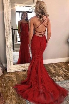 Prom Dresses Long Cheap, Backless Formal Dress, Prom Dresses With Lace, Blue Mermaid Prom Dress, Red Spaghetti, Light Blue Prom Dress, Dresses With Lace, Prom 2022, Winter Formal Dresses