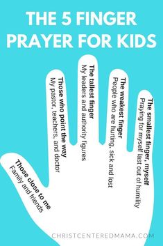 the five finger prayer for kids