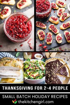 thanksgiving for 2 - 4 people small batch holiday desserts with cranberry sauce