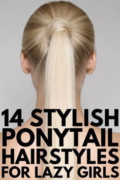 Ponytail Hairstyles For Work, Unique Updos, Hairstyles For Work, Ponytail Hairstyles Tutorial, Stylish Ponytail, Ponytail Tutorial, Pony Hairstyles, Elegant Ponytail, High Pony