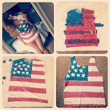 an american flag shirt made out of tissue paper and some other things to make it look like