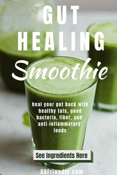 Heal and Restore Your Gut by grabbing a handful of the recipes ingredients and blending them together into a delicious tasting SMOOTHIE.  This smoothie was made with specific healing and restoring ingredients like Apple, Banana, Pineapple and Kale - one's that taste great together and will help your ailing gut.  So blend this Gut Healing Green Smoothie up today, and enjoy the great taste … your gut will thank you. Gut Reset Smoothie, Smoothie Recipes For Gut Health, Gut Healing Smoothie Recipes, Constipation Relief Smoothie, Guy Health, Clean Juice, Green Breakfast Smoothie