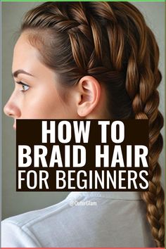 When you've always admired braided hairstyles but never learned the technique, it can feel daunting to start. If you're eager to master the art of braiding but don't know where to begin, this is the perfect resource for you. Discover step-by-step instructions for basic braiding techniques, from simple three-strand braids to more intricate styles. How To Do A Basic Braid, Braided Hair Look, Curling Iron Techniques, Hippie Hair Wraps, Punk Hair Accessories, Hair Dye Inspiration, Haircuts For Square Faces, Ethereal Hair, Cyberpunk Hair