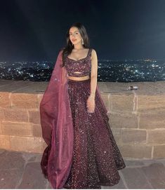 Birthday Lenghas, Reception Lengha Guest, Sweet 16 Lenghas, Lahenga Aesthetics, Lehenga Sparkly, Lenghas For Wedding Guests, Indian Wedding Guest Lehenga, Sequence Lehenga Party Wear, Trendy Indian Outfits Weddings