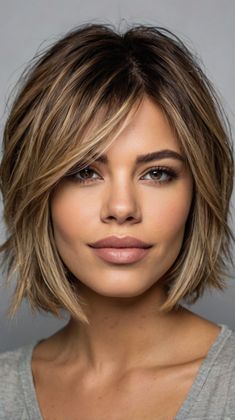 Edgy Short Layered Haircuts Ideas for Short Layered Crop 🌈 Bob With Textured Ends, Fringe Bob Haircut, Lob Haircut Layered, Angled Hair, Haircuts Ideas, Bob Hairstyles For Thick