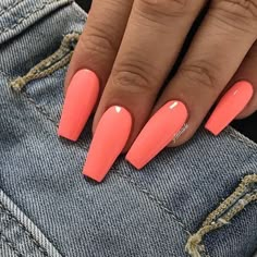 Coral Nails With Design, Summer Nails Colors Designs, Nails 2017, Winter Colours, White Tips, Trending Nails, Cuticle Care