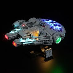 PRICES MAY VARY. Illuminate Your Lego World - Tailor-made for the Lego Star Wars Collectible Millennium Falcon, this LED lighting kit breathes life into your Lego Star Wars Starship creations with a stunning illuminated display. (Note: Lighting kit only, no Lego model included.) Perfect Compatibility - Our modular lighting kit components guarantee seamless integration with Lego 75375. Each component is precision-crafted to fit perfectly into the Lego structure, negating the need for any modifica Star Wars Spaceships, Lando Calrissian, Construction Toy, Lego Models, Millennium Falcon, Kids Toy Gifts, Creative Lighting, Toy Blocks, Lego Star Wars