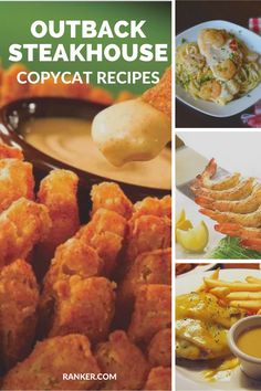 the cover of an cookbook with pictures of seafood and other food items in it