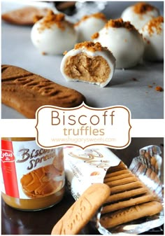 biscoff truffles with peanut butter and graham crackers on the side