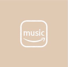 an amazon music logo on a brown background