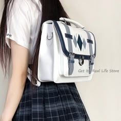 Brand Name: TuTu BlosaPlace Of Origin: ZHE JIANG ProvinceOrigin: CN(Origin)Main Material: PUCapacity: 20-35 LitreItem Type: BackpacksStyle: Preppy StyleClosure Type: HaspTechnics: EmbossingExterior: Open PocketRain Cover: NoGender: WOMENCarrying System: Arcuate Shoulder StrapLining Material: Synthetic LeatherModel Number: H228Pattern Type: panelledBackpacks Type: SoftbackInterior: Interior Slot PocketInterior: Cell Phone PocketInterior: Interior Zipper PocketHandle/Strap Type: Soft Handle Trendy Rectangular Leather School Backpack, Trendy Rectangular Leather Backpack For School, Large Capacity White Satchel For Students, White Large Capacity Satchel For Students, White Harajuku Backpack For Daily Use, White Harajuku Style Backpack For Daily Use, White Harajuku Satchel For Everyday Use, White Kawaii Shoulder Bag For Students, Trendy Leather Shoulder Backpack For School