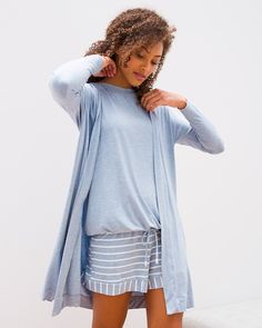 Cool Nights Duster - Soma Soft Spring Sleepwear For Loungewear, Soft Spring Sleepwear, Comfortable Soft Sleepwear For Spring, Comfy Long Sleeve Sleepwear For Spring, Spring Wrap Sleep Robe, Spring Wrap Robe For Sleep, Long Sleeve Modal Sleepwear For Loungewear, Spring Wrap Loungewear Robe, Comfortable Spring Sleepwear For Lounging