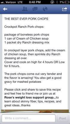 the best ever pork chops recipe on facebook