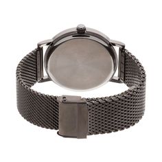 This men's Geneva watch is the perfect match for your refined sense of style.Click on this JEWELRY & WATCHES GUIDE to learn about fit, styles, materials and more!FEATURESDecorative, nonfunctional subdialsDISPLAYDial color: gunmetalFace cover material: glassCASEMaterial: gunmetal alloy with stainless steel backDiameter: 40 mm BANDMaterial: gunmetal alloyClasp: sliding securityCircumference: 200 mmWidth: 22 mmDETAILSMovement: quartzPower: batteryWater resistance: no ratingPackaging: boxedWarranty: Metal Analog Watch, Metal Analog Watch Accessories With Round Dial, Analog Stainless Steel Diamond Watch With Round Dial, Black Metal Analog Watch, Analog Stainless Steel Diamond Watch, Classic Black Metal Watch, Black Metal Dial Round Jewelry And Watches, Black Round Watch With Metal Dial, Black Metal Watches