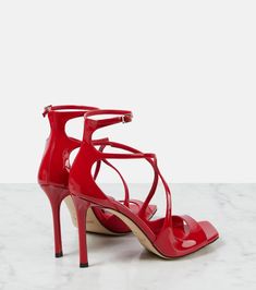 Azia 95 patent leather sandals in red - Jimmy Choo | Mytheresa