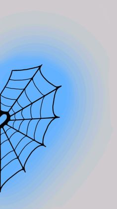 a spider web on a blue background